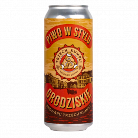 Piwo Trzech Kumpli w stylu Grodziskie 2,9% 500 ml Puszka