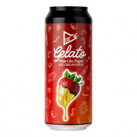 Piwo Funky Fluid Gelato: White Choc Fragola 5,5% 500 ml puszka
