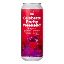 Piwo Magic Road Celebrate Pretty Weekend! Raspberries, Strawberries, Red Currant & Churros 4,7% 500 ml puszka