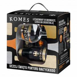 Piwo Komes Zestaw Porterów Bałtyckich (4 x But. 0,5 L + Pokal)
