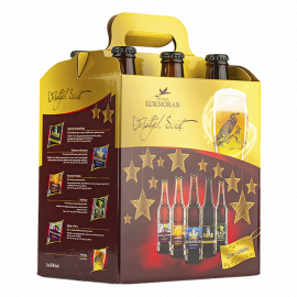 Piwo Kormoran Świąteczny 5-PAK 5,6% 5x 500 ml + szklanka
