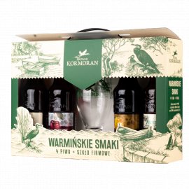 Piwo Kormoran Zestaw Warmińskie Smaki 4 x 500 ml + Szkło