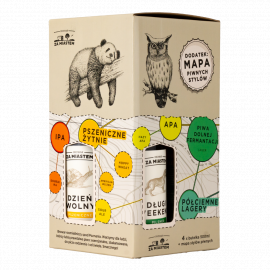 Piwo Za Miastem Świat Piwa Zestaw 4 Piwa 5,2% 500 ml + Mapa