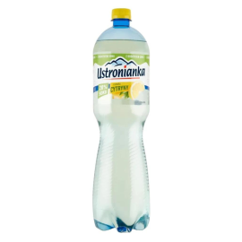 Woda Ustronianka o smaku cytryny z 20% soku gazowana 1500 ml