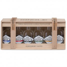 Wódka Zestaw Miniaturek Młody Ziemniak w drewnianej skrzynce 40% 6 x 50 ml
