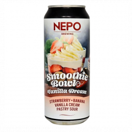 Piwo Nepomucen Smoothie Bowl - Strawberry, Banana, Vanilla Cream - Pastry Sour 5% 500 ml Puszka