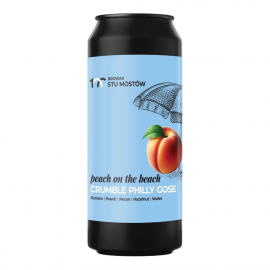 Piwo Stu Mostów Peach On The Beach Crumble Philly Gose 6,3% 440 ml puszka