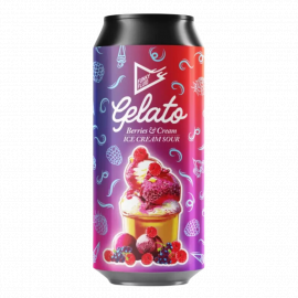 Piwo Funky Fluid Gelato - Apricot Strawberry Macaron Ice Cream Sour 5,5% 500 ml Puszka