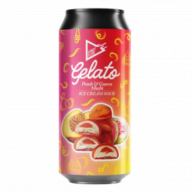 Piwo Funky Fluid Gelato - Peach Guava Mochi Ice Cream Sour 5,5% 500 ml Puszka