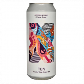 Piwo Cztery Ściany Ten - Double West Coast IPA 7,5% 500 ml Puszka