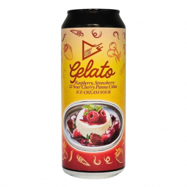 Piwo Funky Fluid Gelato Rasberry, Strawberry & Sour Cherry Panna Cotta 5,5% 500 ml puszka