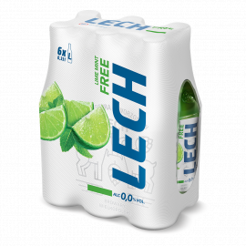Piwo Lech Free  Limonka z Miętą 0% 330 ml 6 - pak