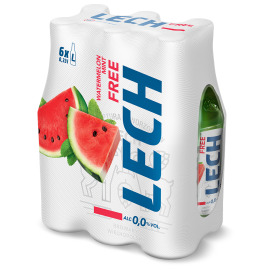 Piwo Lech Free  Arbuz z Miętą 0% 330 ml 6 - pak