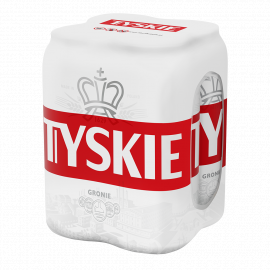 Piwo Tyskie Jasne Pełne 5,2% 500 ml 4 - pak Puszka