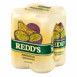 Piwo Redd's Marakuja Brzoskwinia 4% 500 ml 4 - pak Puszka