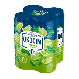 Piwo Okocim Limonka z Miętą 0% 500 ml 4 - pak Puszka