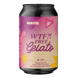 Piwo Funky Fluid Hayb Free Gelato WTF Banana, Berries, HAYB 330 ml puszka bezalkoholowe