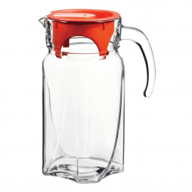 Dzbanek Pasabahce Luna z czerwoną pokrywką 1700 ml