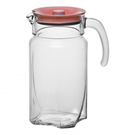Dzbanek Pasabahce Luna z różową pokrywką 1700 ml