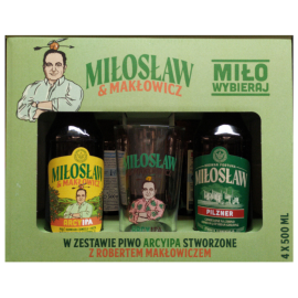 Piwo Mirosław Makłowicz Arcyipa 4-pak + Szklanka 500 ml