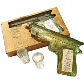 Tequila Hijos de Villa Reposado Pistol 40% 200 ml +2 szklanki