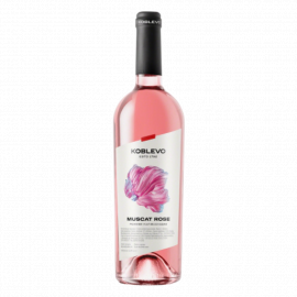 Wino Stołowe Koblevo Muscat 11,5% różowe półsłodkie 750 ml