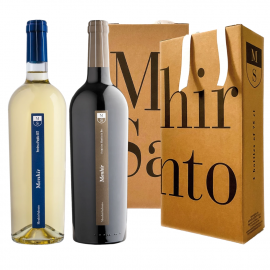 Zestaw 2 wina Menhir z Apulii w pudełku z kokardą 1500 ml