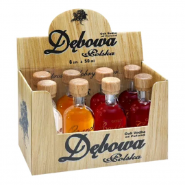 Wódka Dębowa Polska Display Wódki Owocowe 40% 8x 50 ml