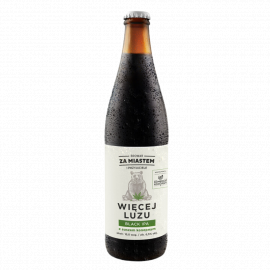 Piwo Za Miastem Więcej Luzu - Black IPA z suszem konopnym 6,5% 500 ml