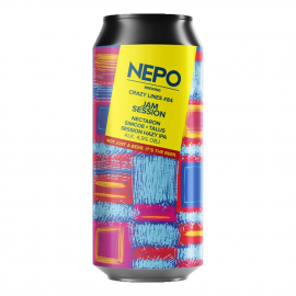 Piwo Nepomucen Crazy Lines #84 Jam Session - Nectaron, Simcoe, Talus Session Hazy IPA 4,9% 500 ml puszka