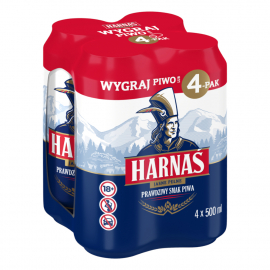 Piwo Harnaś Jasne Pełne 6% 500 ml 4 - pak Puszka
