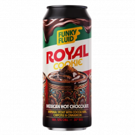 Piwo Funky Fluid Royal Cookie Mexican Hot Chocolate - Imperial Stout with Cocoa Nibs, Chipotle, Cinnamon 12% 500 ml Puszka