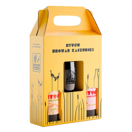 Zestaw prezentowy 2 Piwa Bytów + szklanka (Bytów Melonowe, Bytów Truskawkowe)