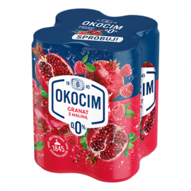 Piwo Okocim granat malina 0% 500 ml 4-pak Puszka