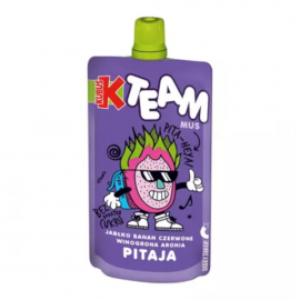 Kubuś Team Mus Jabłko-Banan-Czerwone winogrona-Aronia-Pitaja 100 g