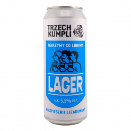Piwo Trzech Kumpli Lager 5,5% 500 ml puszka