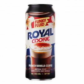 Piwo Funky Fluid Royal Cookie French Vanilla Coffee - Imperial Stout with Coffee and Vanilla 12% 500 ml Puszka