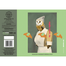 Piwo Browar Moczybroda myślę sowie, że Pistachio Croissant Imperial Stout 500 ml puszka
