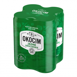 Piwo Jasne Okocimskie 5,2% 500 ml 4 pak Puszka