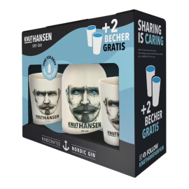 Gin Knut Hansen Dry Gin 42% 500 ml + 2 kubki
