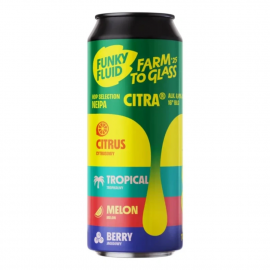 Piwo Funky Fluid Farm To Glass Citra - Hop Selection Single Hop NEIPA 6,4% 500 ml puszka
