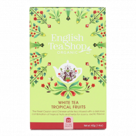 Herbata English Tea Shop Bio White Tea Tropical Fruits / Biała z Owocami Tropikalnymi 20 saszetek