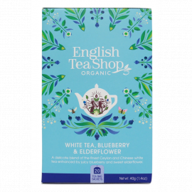 Herbata English Tea Shop Bio White Tea Blueberry&Elderflower / Biała z Borówką i Czarnym Bzem 20 saszetek