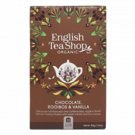 Herbata English Tea Shop Bio Chocolate Rooibos & Vanilla / Rooibos z Wanilią i Czekoladą 20 saszetek
