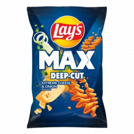 Chipsy Lay's Max Deep Cut Extreme Cheese & Onion 120 gr