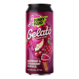 Piwo Funky Fluid Gelato Raspberry, Strawberry Popsicle 5,5% 500 ml Puszka
