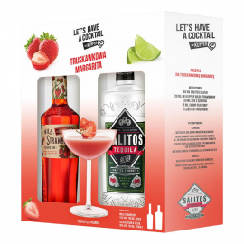 Tequila Stock Strawberry Margarita Cocktail Set (De Kuyper Wild Strawberry + Salitos) 2 x 700 ml