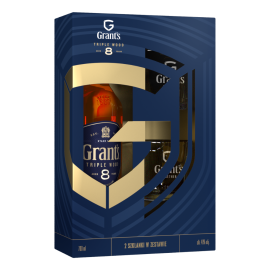 Whisky Grant's Triple Wood 8 YO 40% 700 ml + 2 szklanki