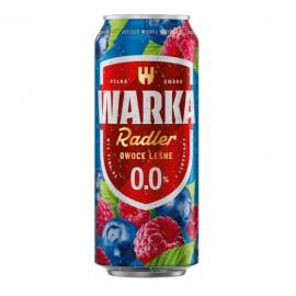 Piwo Warka Radler Owoce leśne Bezalkoholowe 0% 500 ml puszka