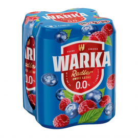 Piwo Warka Radler Owoce Leśne Bezalkoholowe 0% 500 ml 4-pak puszka